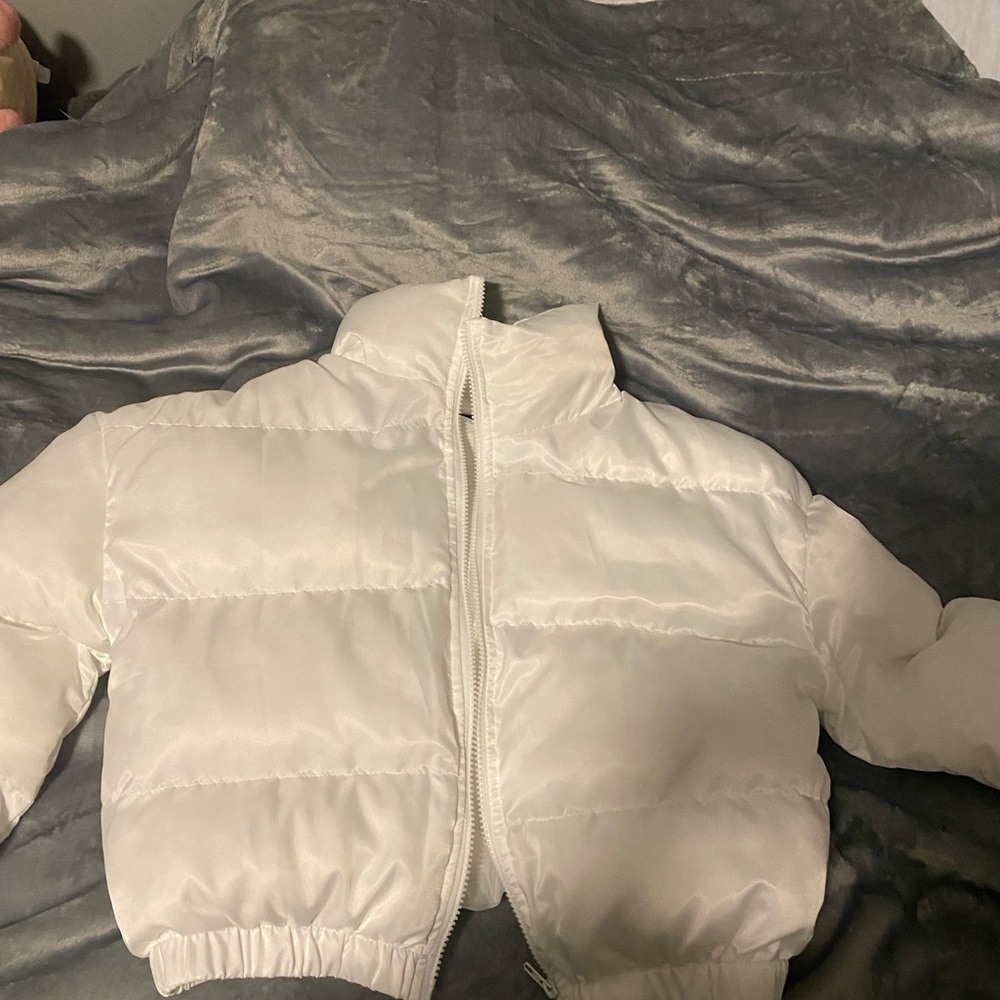 white puffer coat